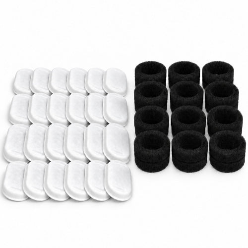 Mjauva filtre 24-pak: 24 kulfiltre og 24 skumfiltre